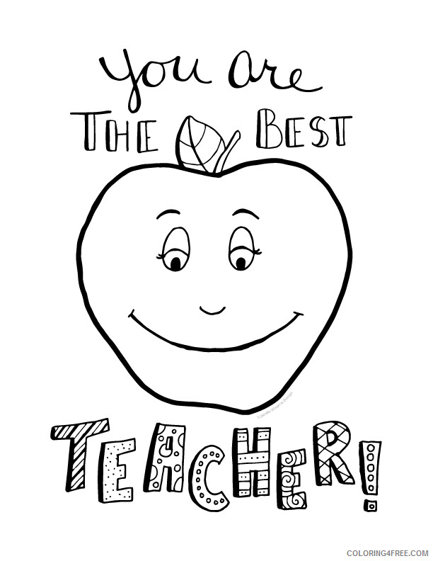 Teacher Coloring Pages Educational Best Teacher Free Printable 2020 1960 Coloring4free