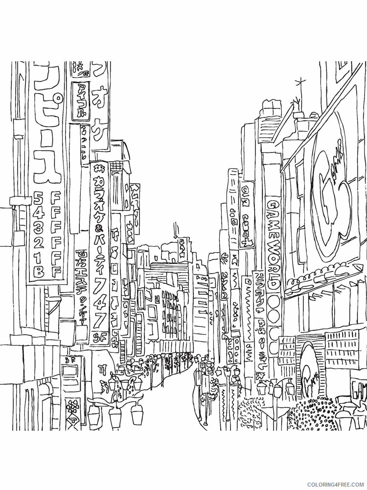 Tokyo Coloring Pages Cities Educational Tokyo 4 Printable 2020 358 Coloring4free