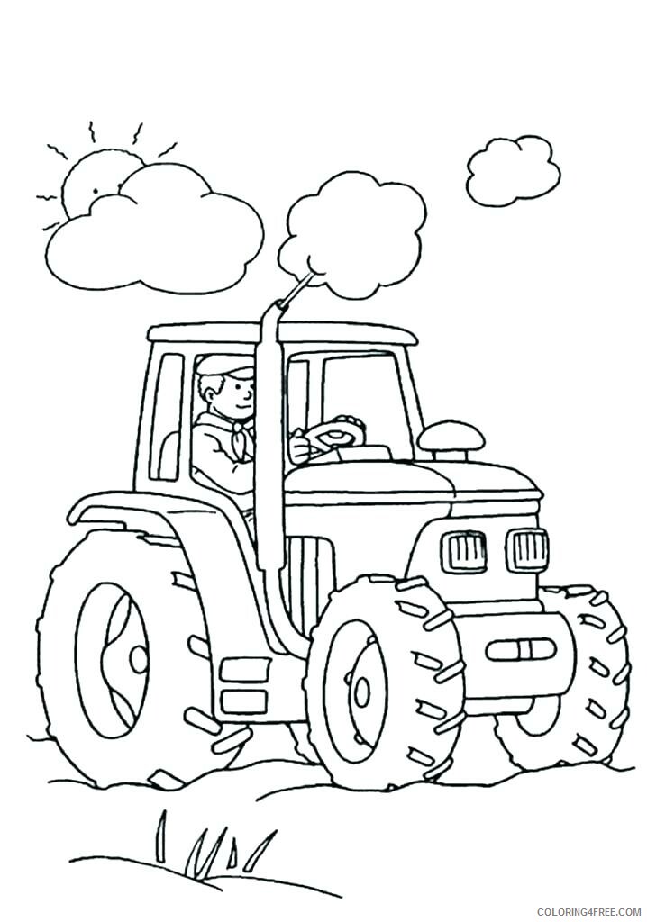 Tractor and Trailer Coloring Pages for boys Farm Tractor Printable 2020 0980 Coloring4free
