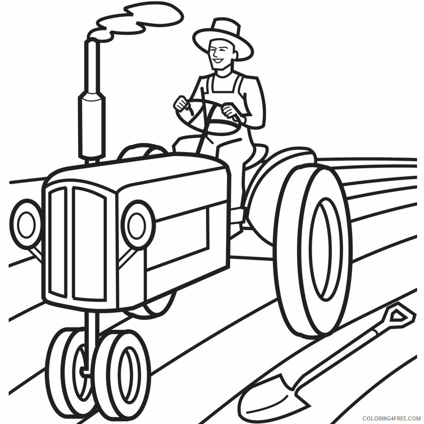 Tractor and Trailer Coloring Pages for boys Free Sheets Printable 2020 0985 Coloring4free