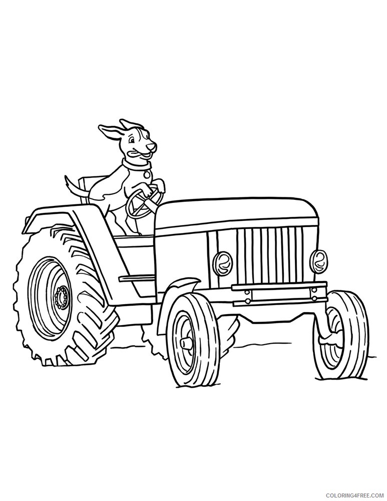 Tractor and Trailer Coloring Pages for boys Free Tractor Kids Printable 2020 0982 Coloring4free