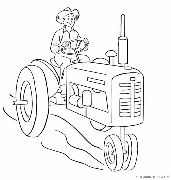 Tractor and Trailer Coloring Pages for boys Free Tractor Kids Printable 2020 0983 Coloring4free