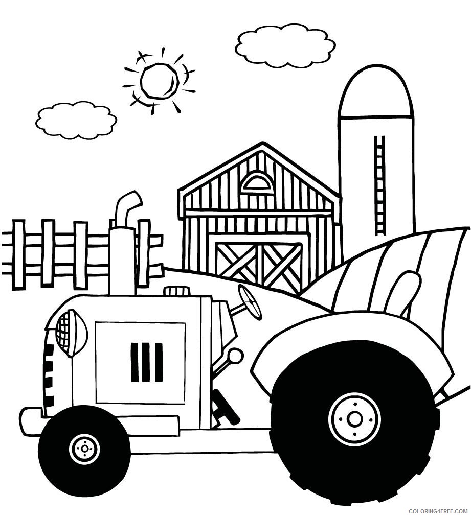 Tractor and Trailer Coloring Pages for boys Free Tractor Printable 2020 0984 Coloring4free