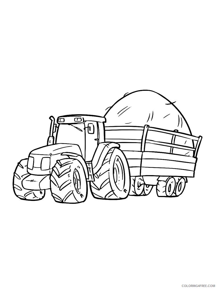Tractor and Trailer Coloring Pages for boys Printable 2020 0986 Coloring4free