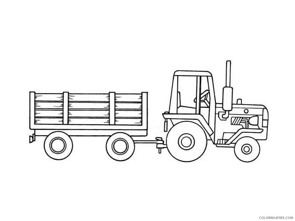 Tractor and Trailer Coloring Pages for boys Printable 2020 0987 Coloring4free