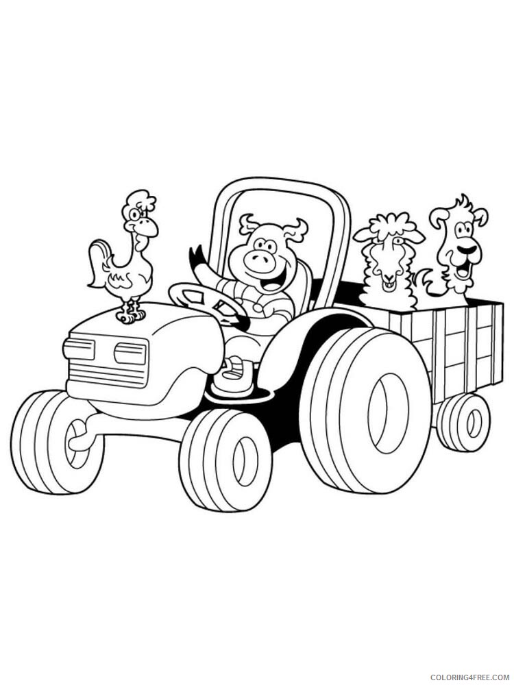 Tractor and Trailer Coloring Pages for boys Printable 2020 0988 Coloring4free