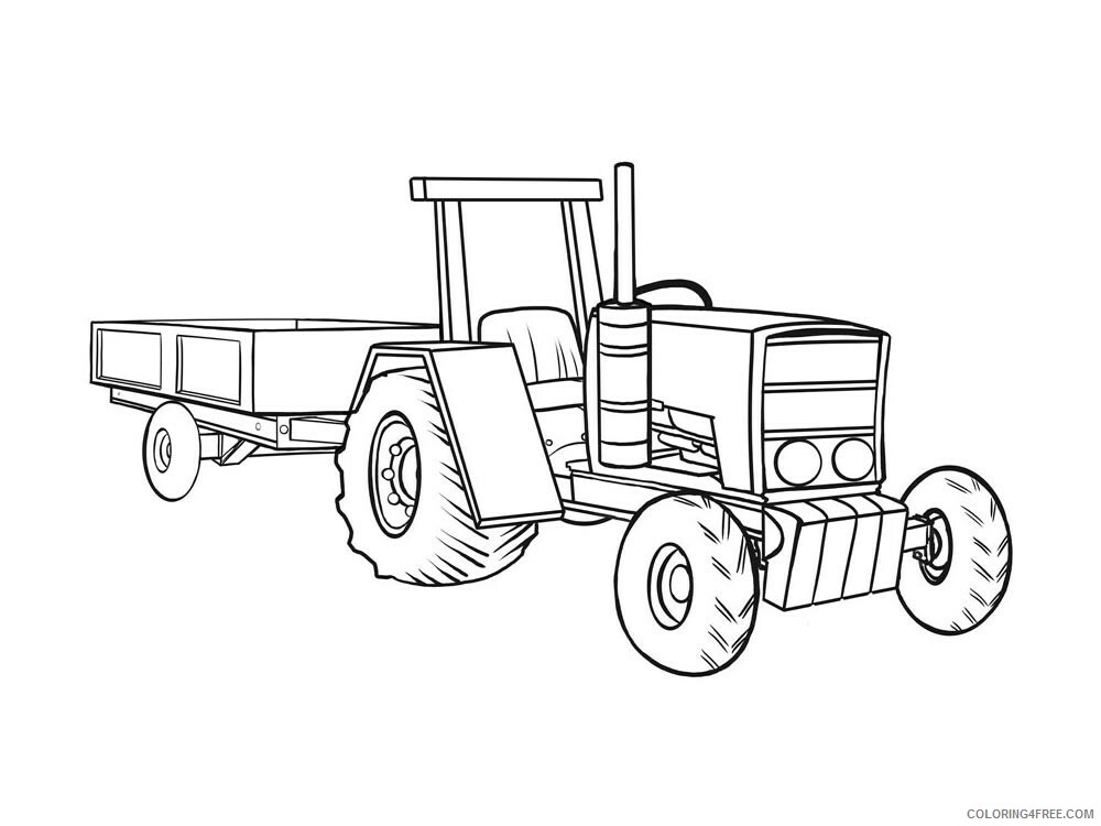 Tractor and Trailer Coloring Pages for boys Printable 2020 0989 Coloring4free