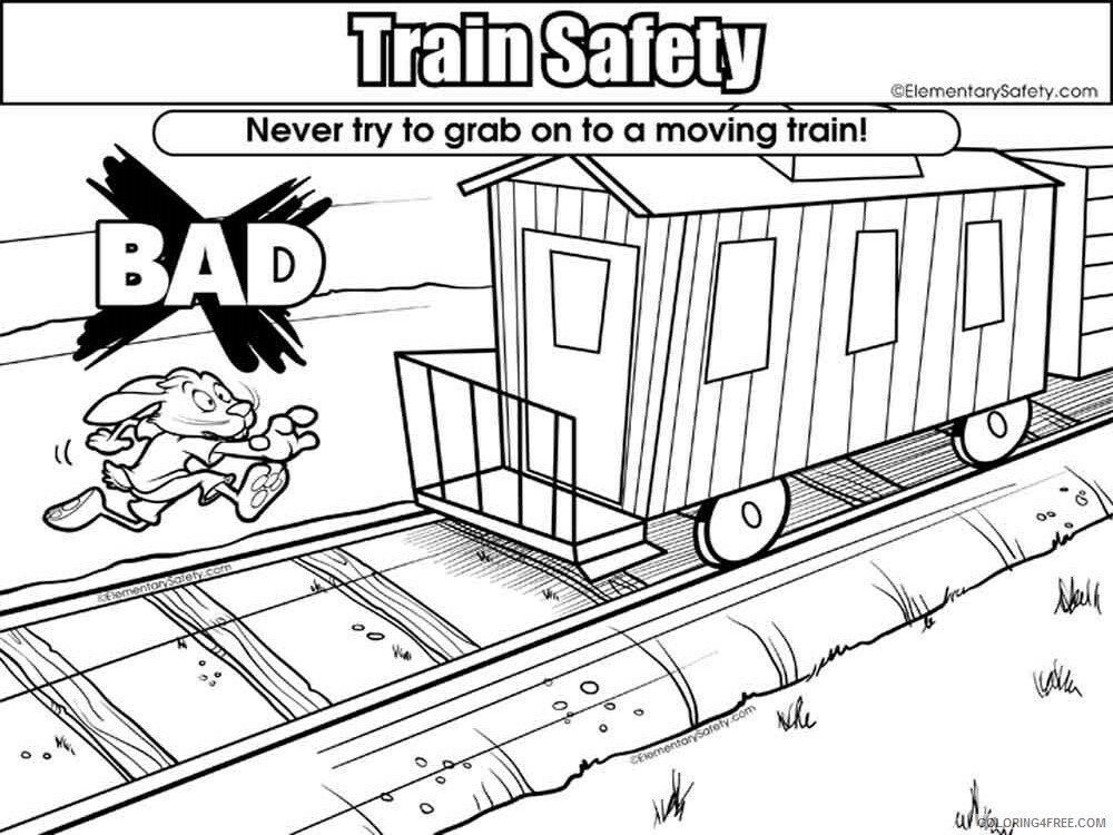 Train Safety Coloring Pages Educational educational Printable 2020 1991 Coloring4free