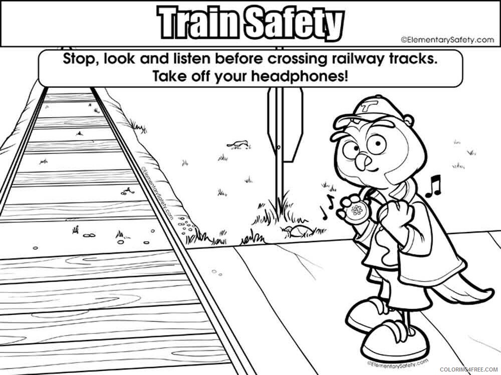 Train Safety Coloring Pages Educational educational Printable 2020 1992 Coloring4free