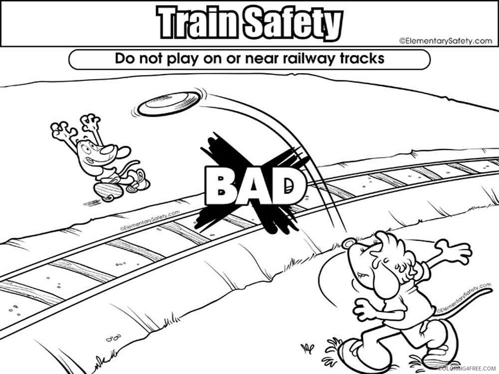 Train Safety Coloring Pages Educational educational Printable 2020 1993 Coloring4free