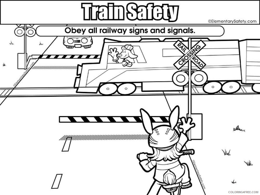 Train Safety Coloring Pages Educational educational Printable 2020 1994 Coloring4free