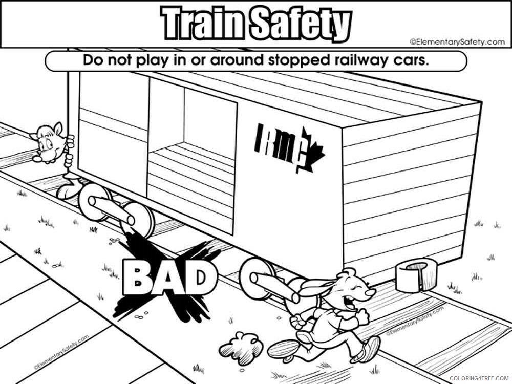 Train Safety Coloring Pages Educational educational Printable 2020 1997 Coloring4free