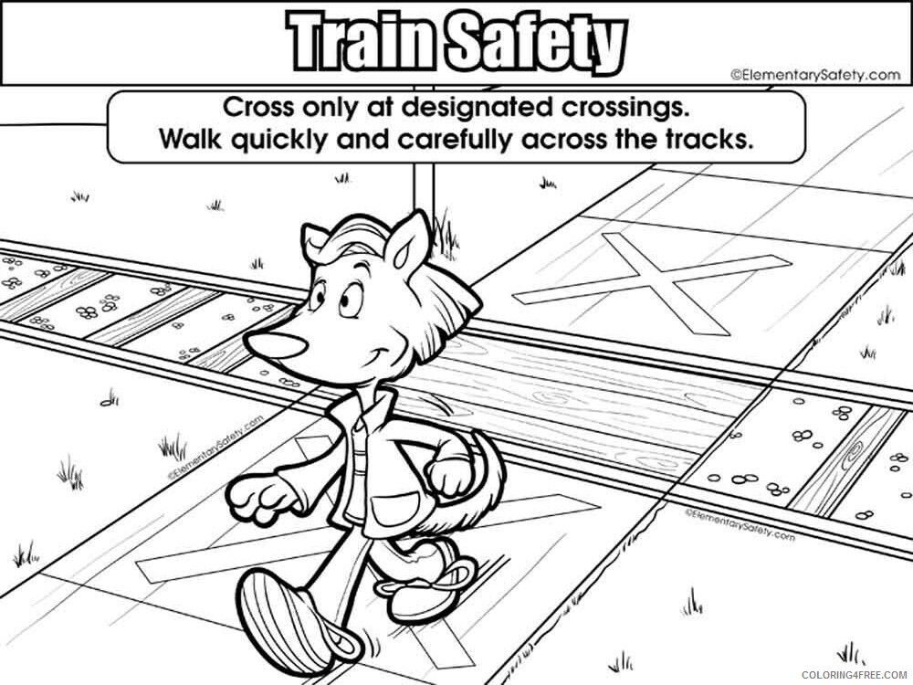 Train Safety Coloring Pages Educational educational Printable 2020 1998 Coloring4free