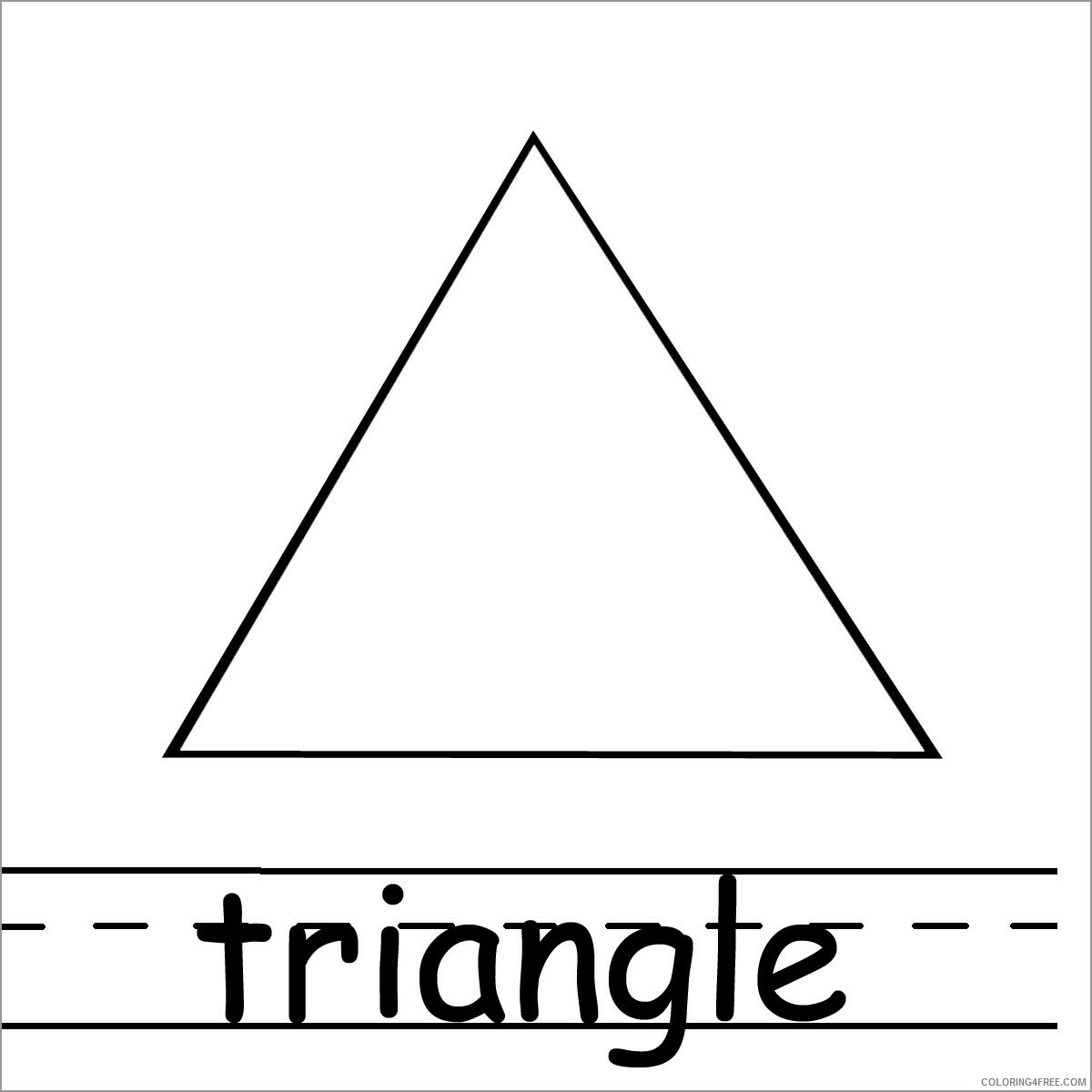 Triangles Coloring Pages Educational triangle for toddlers Printable 2020 2003 Coloring4free