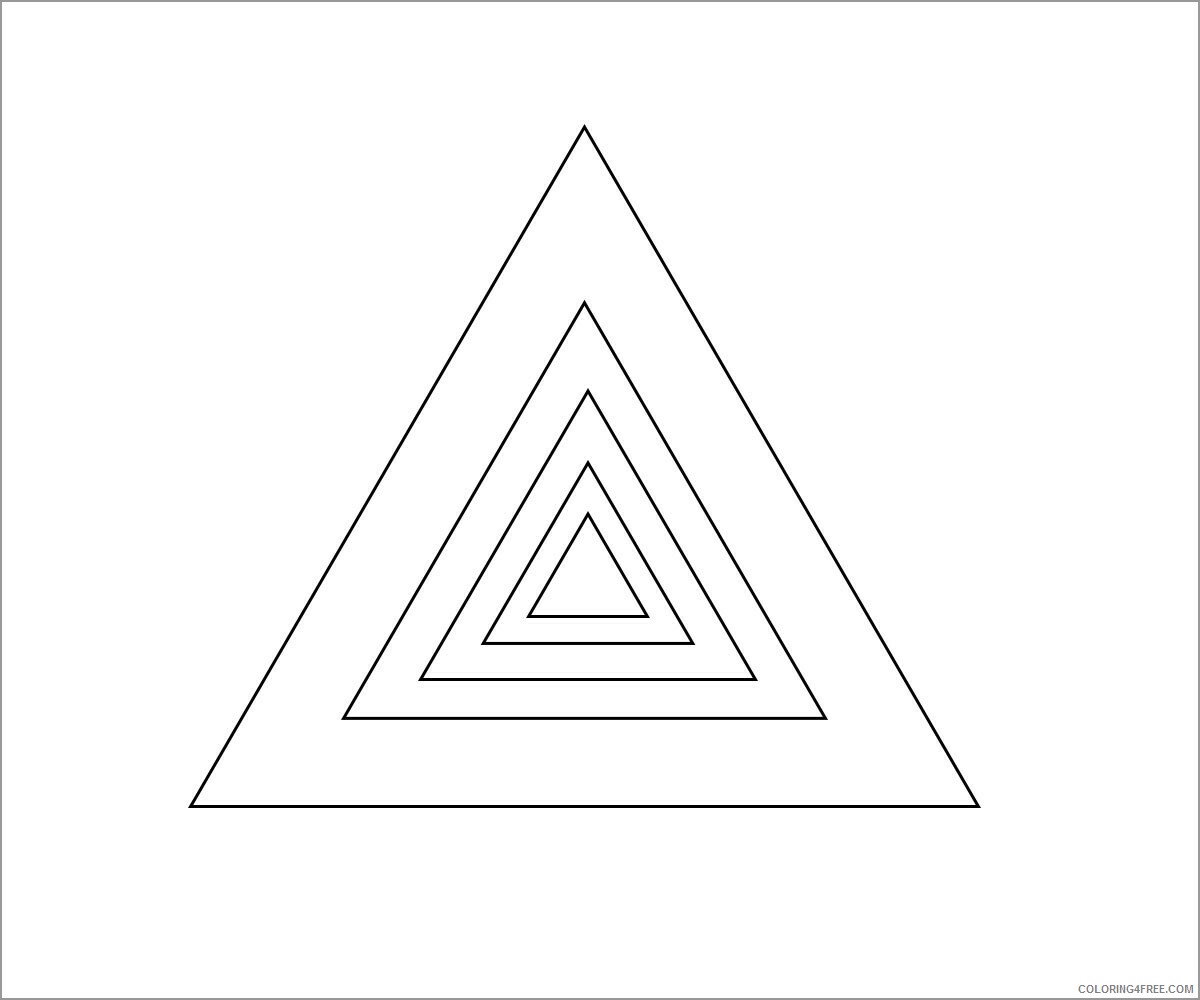 Triangles Coloring Pages Educational triangle in triangle Printable 2020 2005 Coloring4free