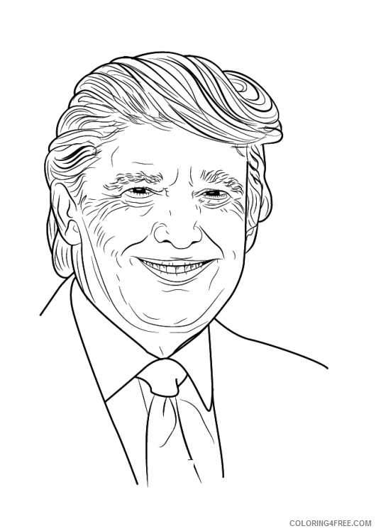 US Presidents Coloring Pages Educational Donald Trump Presidents Day 2020 2022 Coloring4free