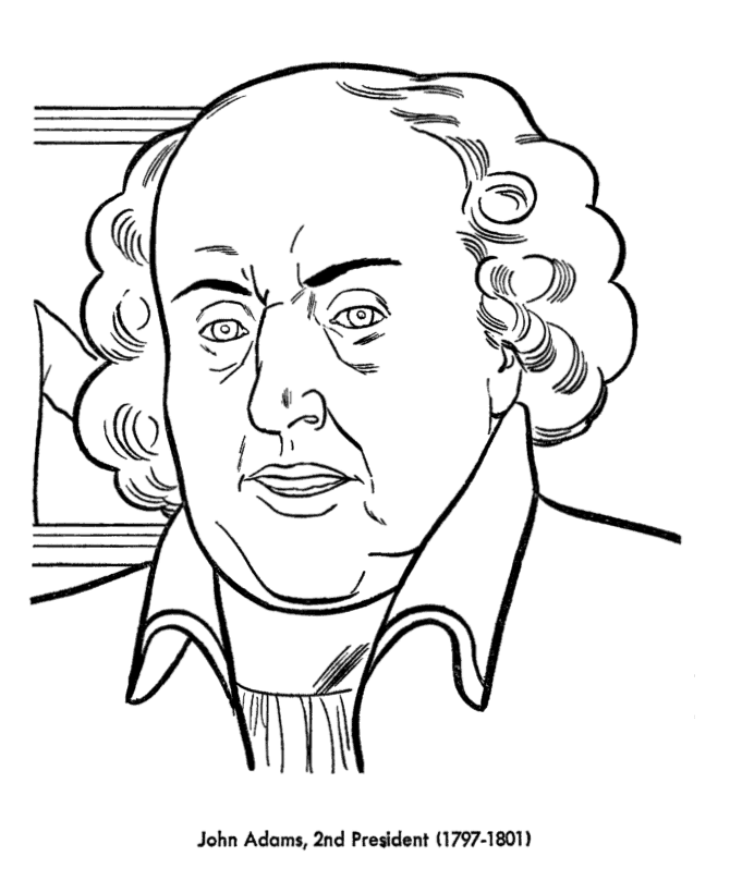 US Presidents Coloring Pages Educational John Adams Presidents Day 2020 2030 Coloring4free