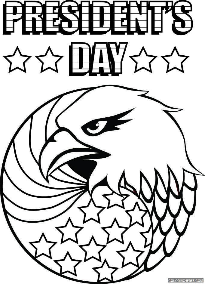 US Presidents Coloring Pages Educational Presidents Day Eagle Printable 2020 2037 Coloring4free