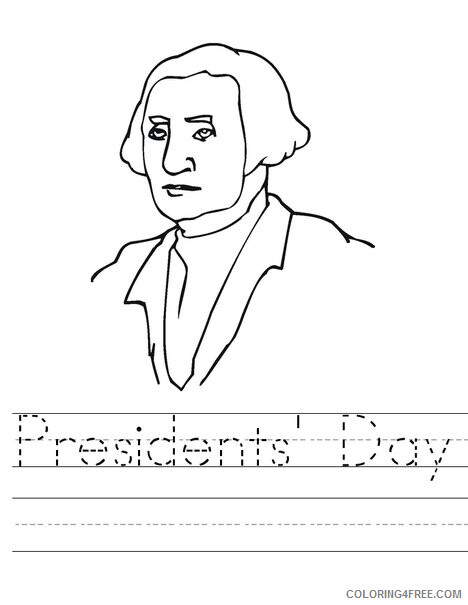 US Presidents Coloring Pages Educational Presidents Day Word Trace 2020 2041 Coloring4free
