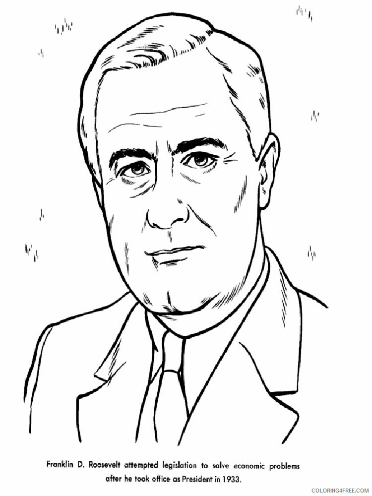 US Presidents Coloring Pages Educational US Presidents 5 Printable 2020 2053 Coloring4free