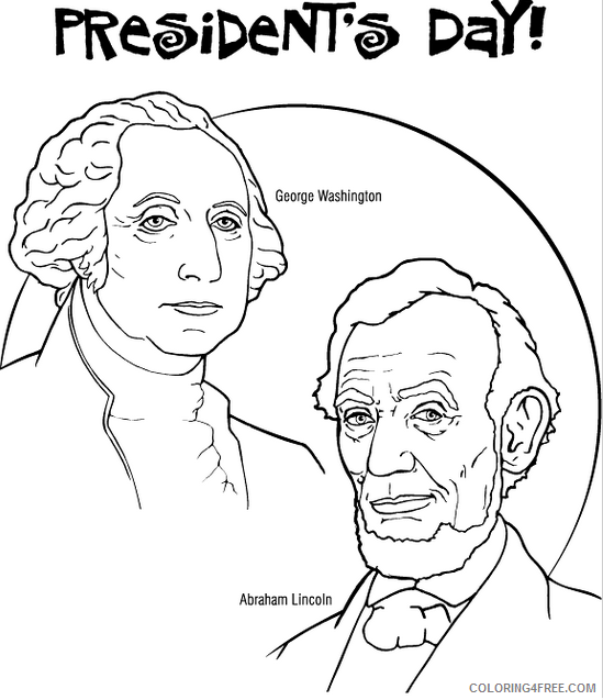 US Presidents Coloring Pages Educational Washington and Lincoln 2020 2039 Coloring4free