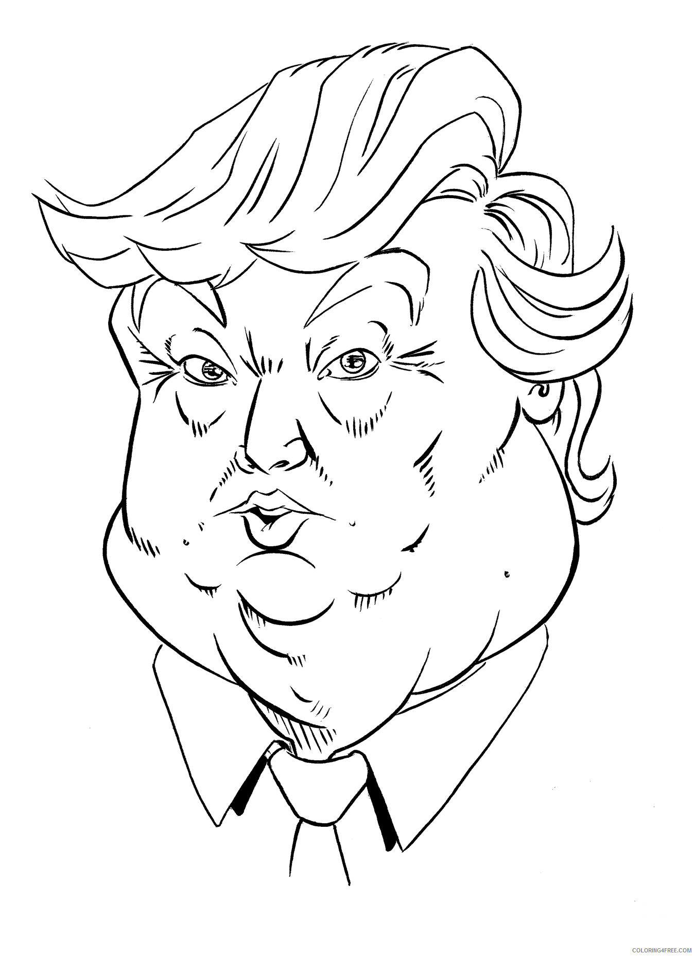 US Presidents Coloring Pages Educational president donald trump 2020 2016 Coloring4free