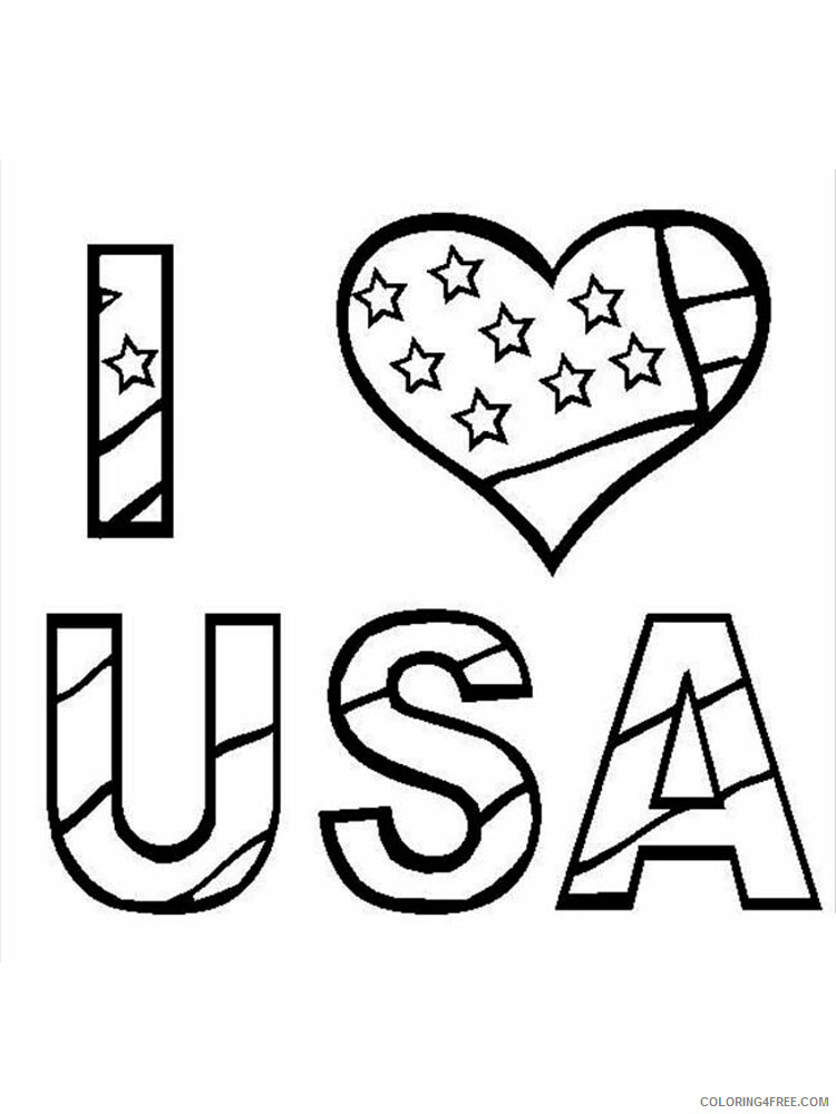 USA Coloring Pages Countries of the World Educational USA 1 Printable 2020 635 Coloring4free