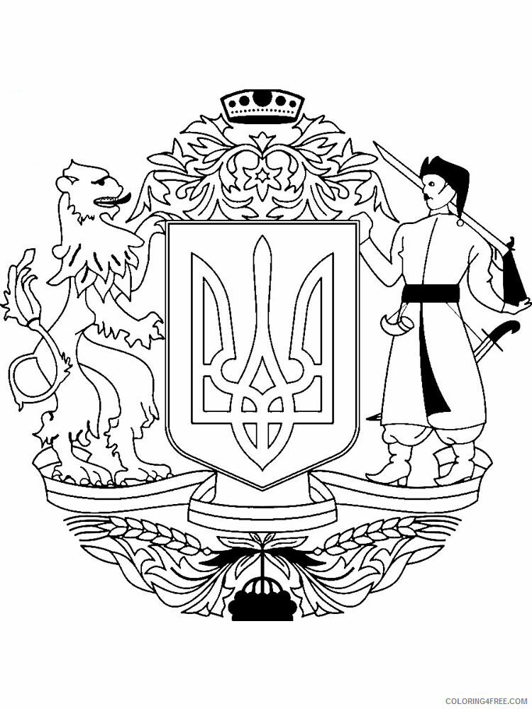 Ukraine Coloring Pages Countries of the World Educational Printable 2020 623 Coloring4free