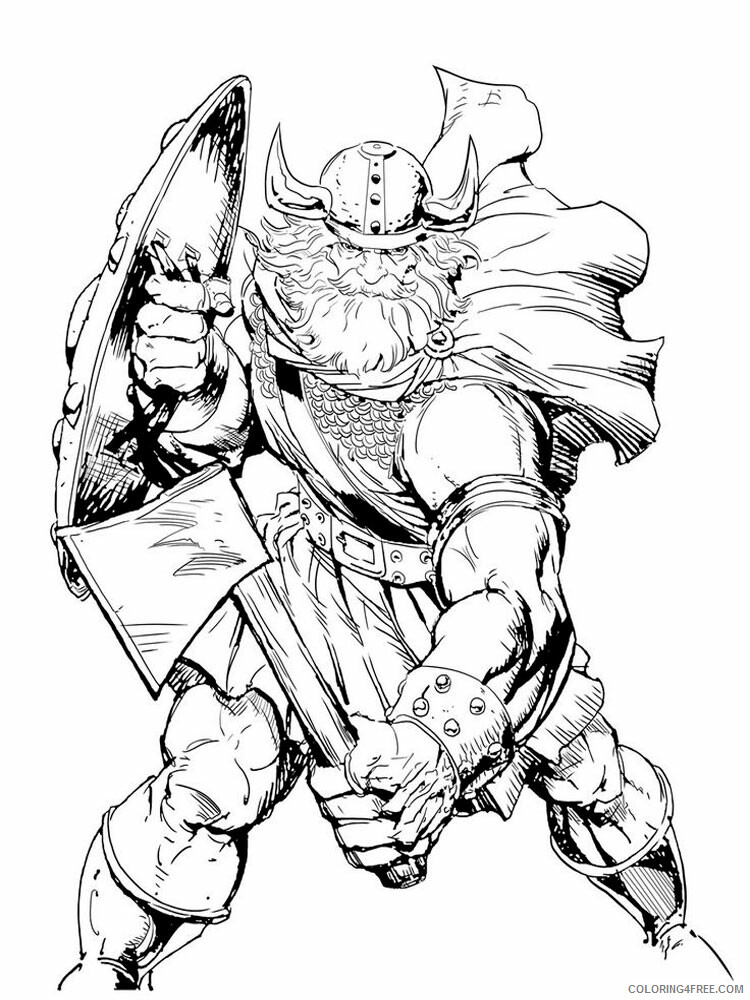 Viking Coloring Pages for boys viking for boys 12 Printable 2020 0997 Coloring4free