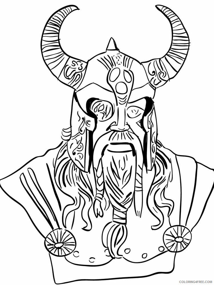 Viking Coloring Pages for boys viking for boys 18 Printable 2020 0999 Coloring4free