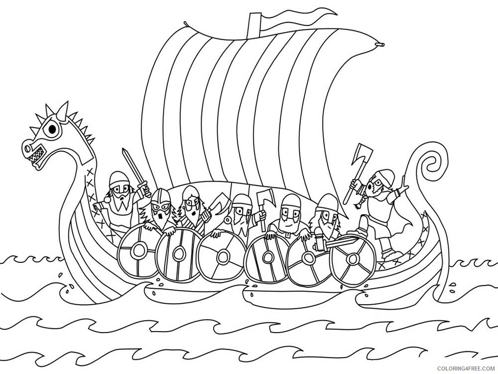Viking Coloring Pages for boys viking for boys 8 Printable 2020 1004 Coloring4free
