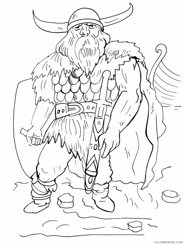 Viking Coloring Pages for boys viking for boys 9 Printable 2020 1005 Coloring4free