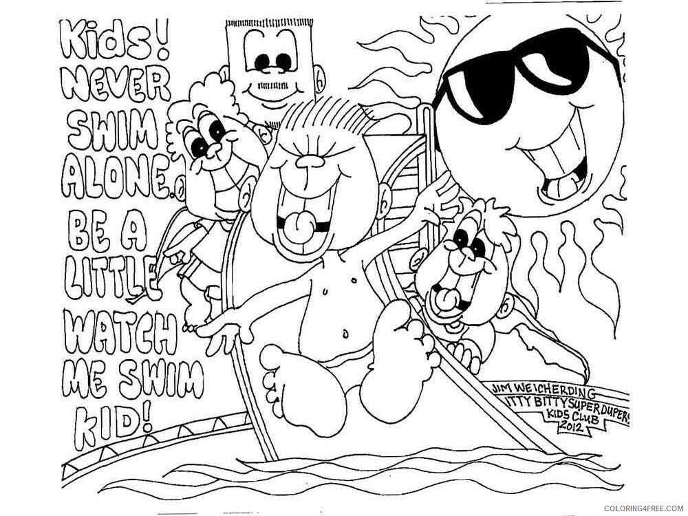 Water Safety Coloring Pages Educational educational Printable 2020 2057 Coloring4free