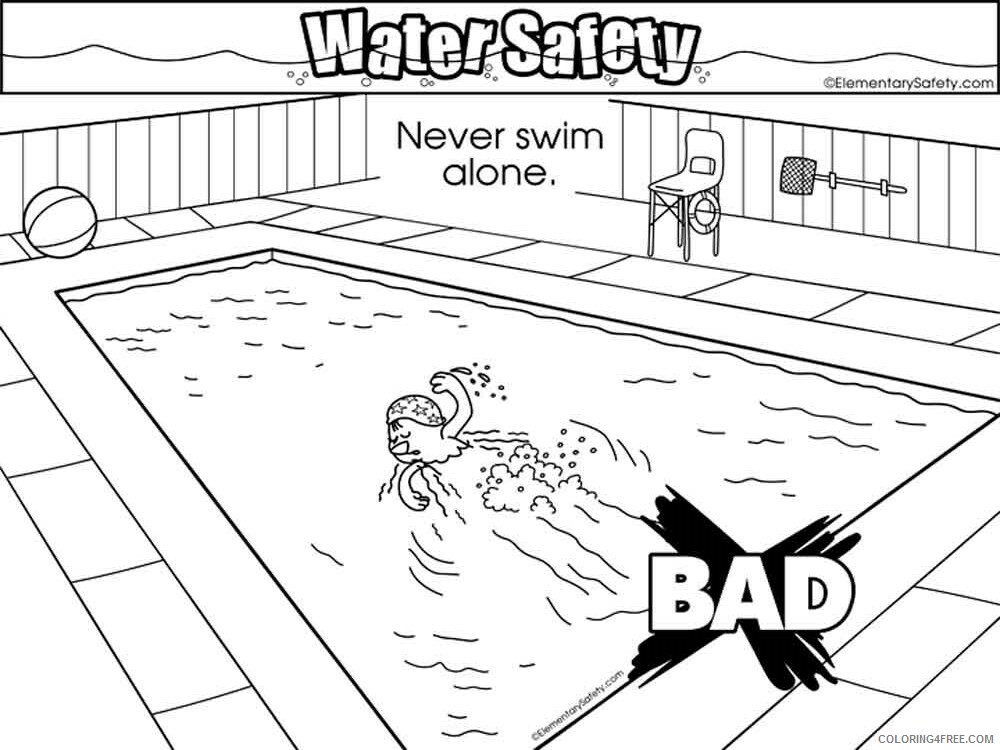 Water Safety Coloring Pages Educational educational Printable 2020 2058 Coloring4free