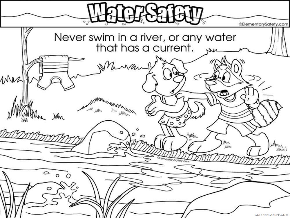 Water Safety Coloring Pages Educational educational Printable 2020 2059 Coloring4free