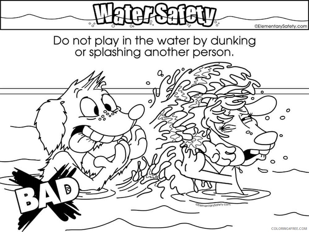 Water Safety Coloring Pages Educational educational Printable 2020 2060 Coloring4free