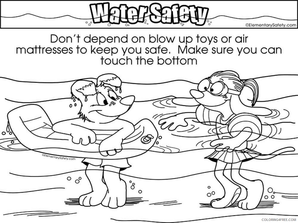 Water Safety Coloring Pages Educational educational Printable 2020 2061 Coloring4free