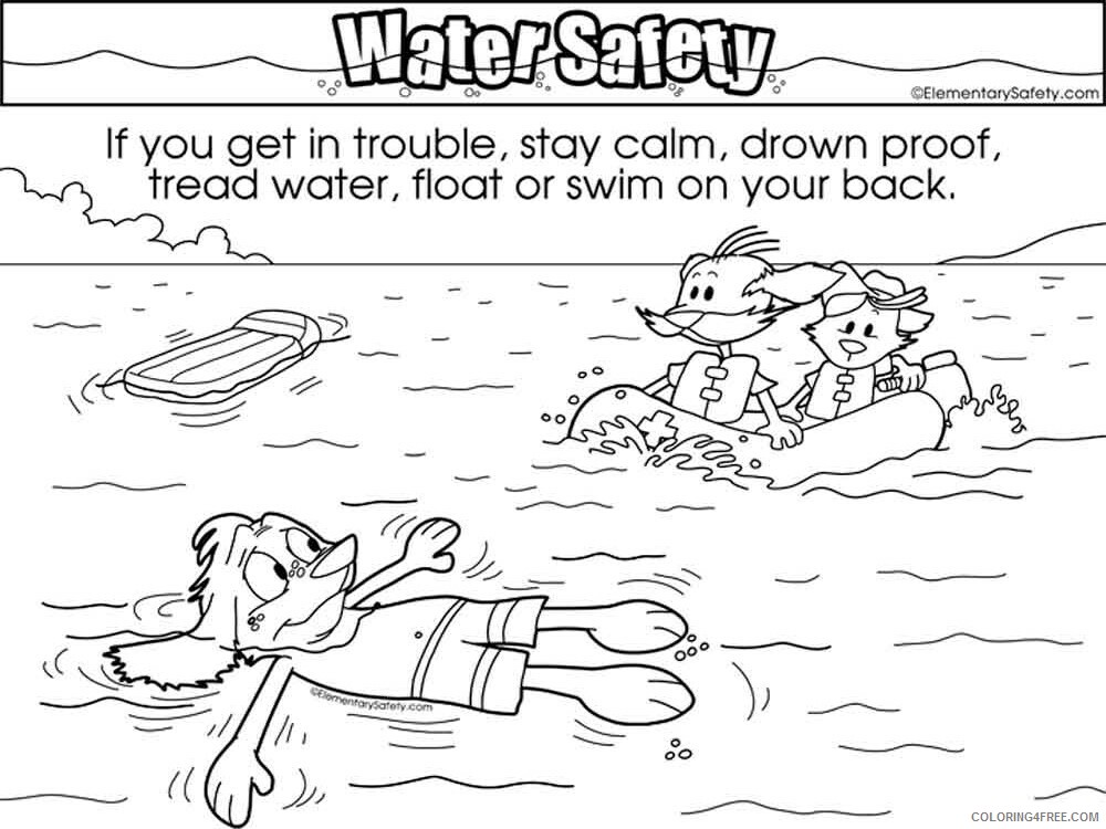 Water Safety Coloring Pages Educational educational Printable 2020 2062 Coloring4free