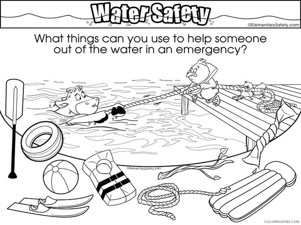 Water Safety Coloring Pages Educational educational Printable 2020 2063 Coloring4free
