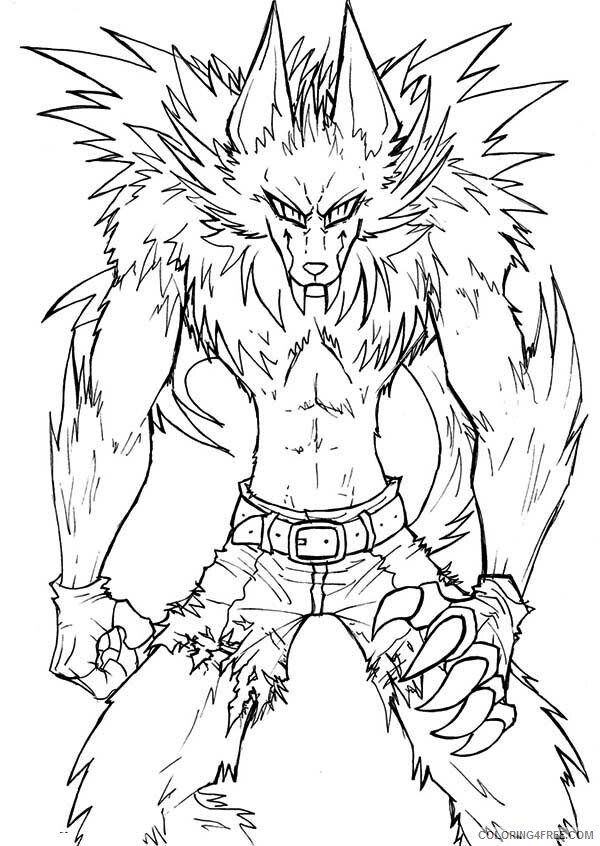 Werewolves Coloring Pages for boys Awesome Drawing of Werewolf Print 2020 1019 Coloring4free
