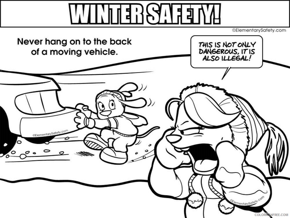 Winter Safety Coloring Pages Educational educational Printable 2020 2074 Coloring4free