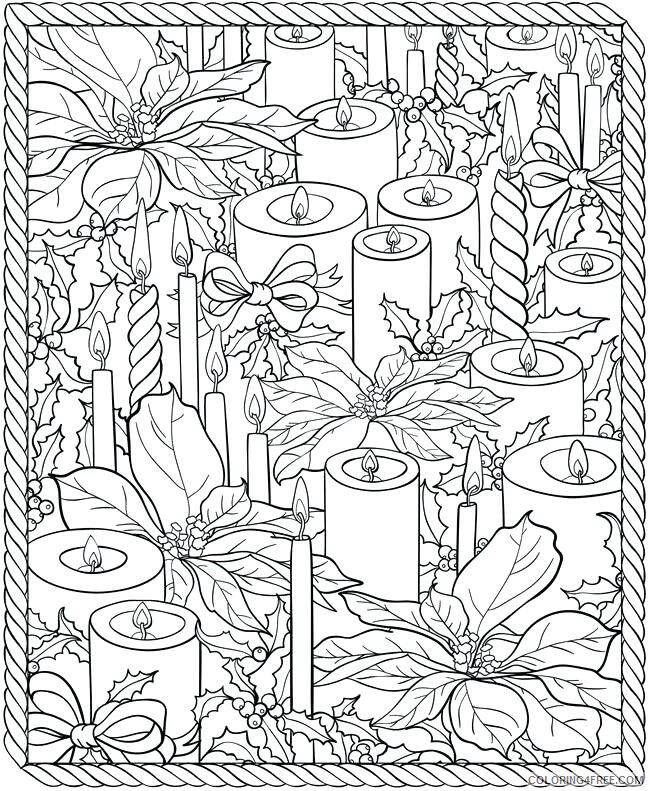 Winter for Adults Coloring Pages Candles Winter for Adults Printable 2020 797 Coloring4free