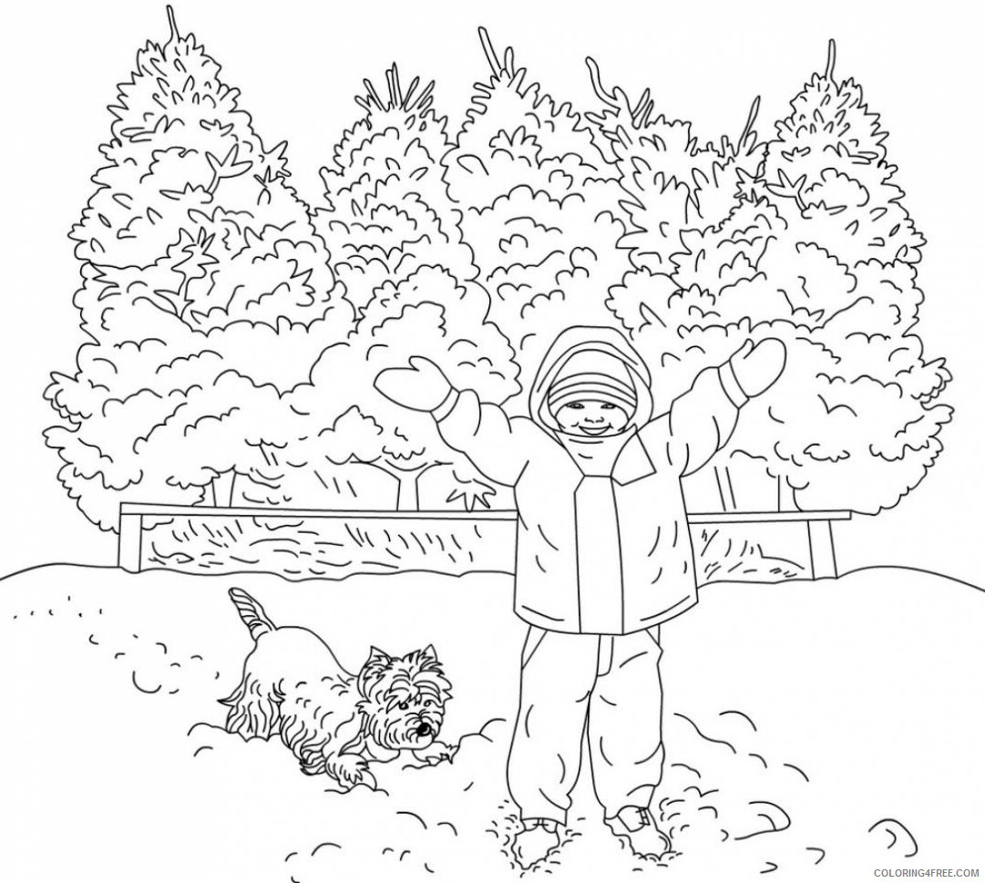 Winter for Adults Coloring Pages Winter Scene for Adults Printable 2020 811 Coloring4free