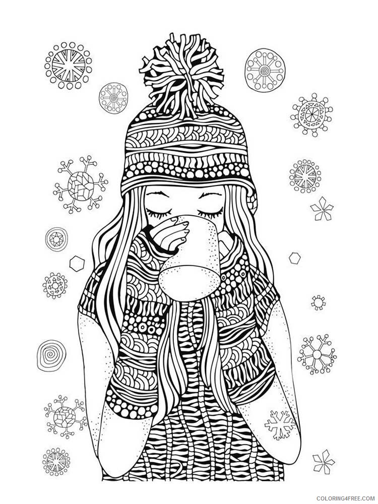 Winter for Adults Coloring Pages winter for adults 3 Printable 2020 806 Coloring4free