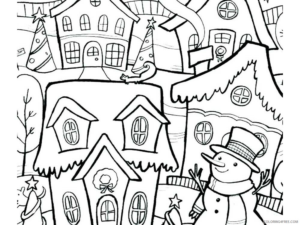 Winter for Adults Coloring Pages winter for adults 6 Printable 2020 808 Coloring4free