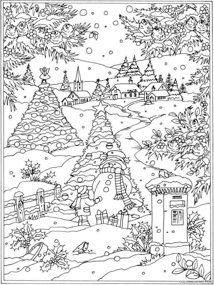 Winter for Adults Coloring Pages winter for adults 9 Printable 2020 810 Coloring4free