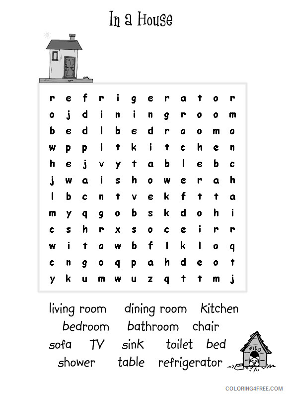 Word Searches Coloring Pages Educational Kindergarten Printable 2020 2125 Coloring4free