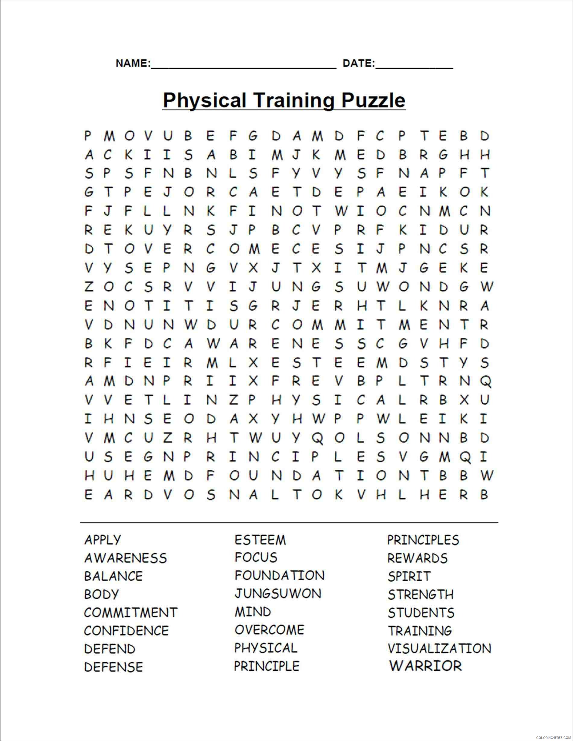 Word Searches Coloring Pages Educational Training for Adults Print 2020 2175 Coloring4free