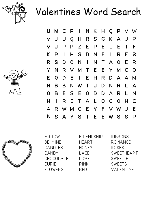 Word Searches Coloring Pages Educational Valentine Printable 2020 2180 Coloring4free