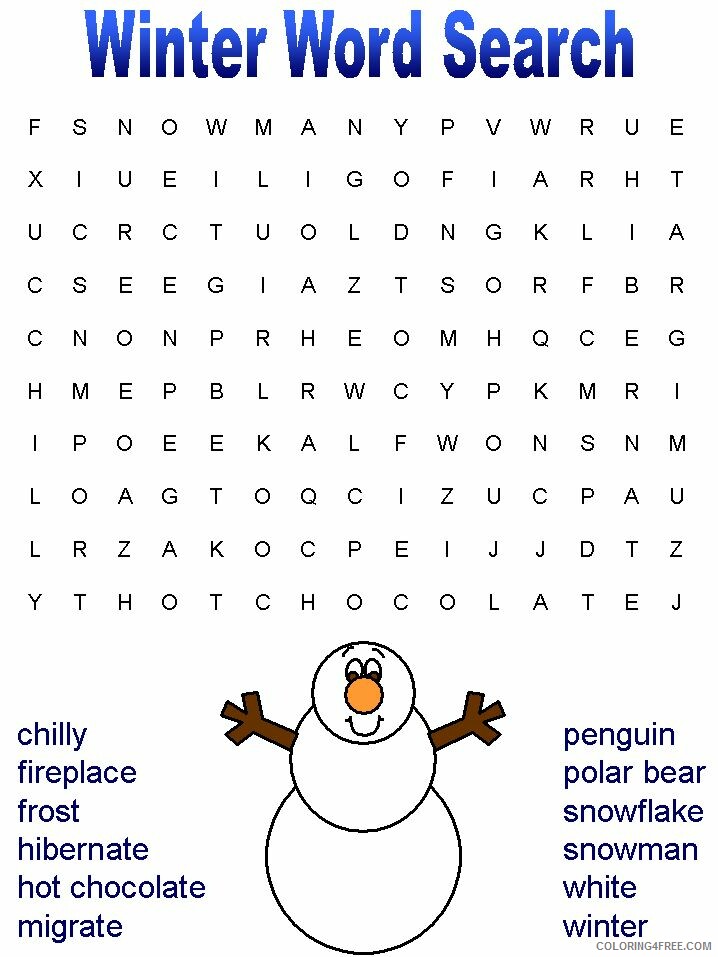 Word Searches Coloring Pages Educational Winter For Kids Printable 2020 2187 Coloring4free Coloring4free Com - roblox sword of the seven winters